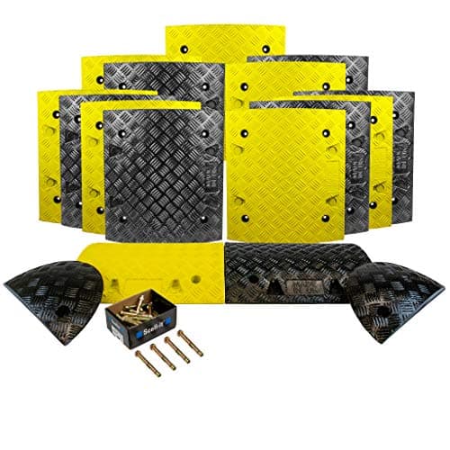 Image of Speed Ramp Kit, 10MPH Heavy Duty Speed Ramps – All Lengths - Speed Hump Safety - Car, HGV, Vehicle Ramps - Premium Grade Durable - Traffic Calming Safety - 50mm (8 METRE)