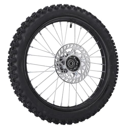 Image of CFTGIW 17 Inch Front Wheel Rim Tire Assembly with 70/100-17 2.75-17 Tire, Inner Tube, 15mm Rim Axle, Brake Rotor for Dirt Bike, Fit for Pit Bike