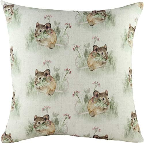 Image of Evans Lichfield Hedgerow Mice Repeat Cushion Cover, Multi, 43 x 43cm