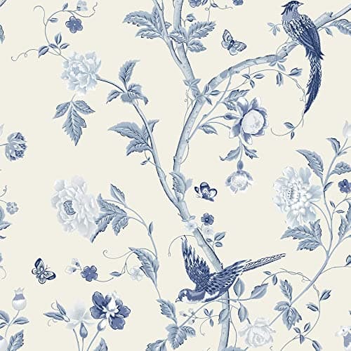 Image of Laura Ashley Summer Palace Royal Blue Wallpaper