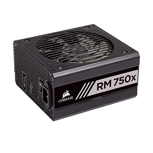 Image of Corsair RMX Series, RM750x, 750 Watt, 80+ Gold Certified, Fully Modular Power Supply (Low Noise, Zero RPM Fan Mode, 105°C Capacitors, Fully Modular Cables, Compact Size) Black