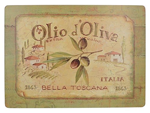 Image of Creative Tops Extra Large Olio D Oliva Cork Backed Placemats, Multi-colour, Set of 4