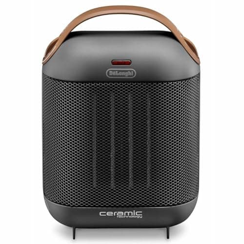 Image of DeLonghi HFX30C18.AG Ceramic Heater | Mobile Heater for Quick and Selective Heat Supply | 2 Power Levels | Anti-Frost Function | 1800 W Power | Grey