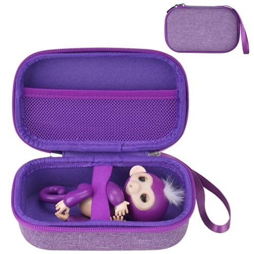 Image of MGZNMTY Carrying Case Compatible with Fingerlings Monkey Toy - 2023 Interactive Toys for Kids (Case Only), Purple, S, travel case