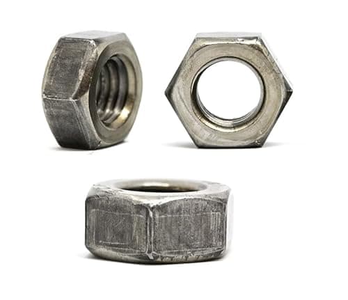 Image of M16 (16mm) High Tensile Hexagon Full Nuts Plain Steel Metric DIN 934 (Pack of 2) A08B