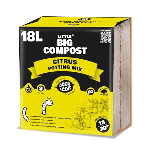Image of Coco & Coir Citrus Compost (18L) | Peat-free Coco Coir Citrus Plant Feed With Iron | Potting Compost Mix To Enhance Fruiting And Greener Leaves In All Citrus Plants.