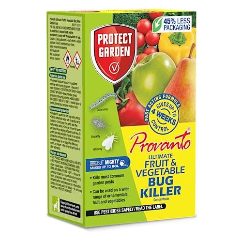 Image of Provanto Ultimate Fruit and Vegetable Bug Killer Concentrate - Protects Edible Crops from Pests for 4 Weeks - Garden Care, Plant Protection, Indoor & Outdoor, GYO, Concentrate Makes 60L - 30ML