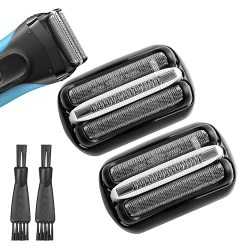 Image of Razor Heads 2 Pack 32B Series 3 Replacement Head Compatible with Braun S3 Shaver, Wet and Dry Electric Shaver Foils for 3010s,3040s,3080s,310s,320S,330S,340S, 380S with Brush
