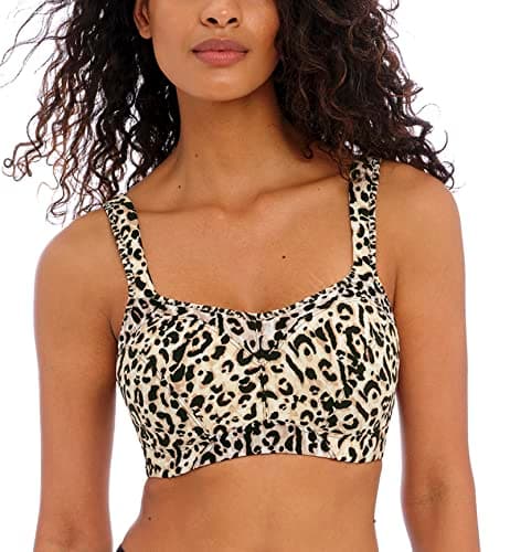 Image of Freya Women's Octane Underwire High Impact Sports Bra, Pure Leopard, 34DD