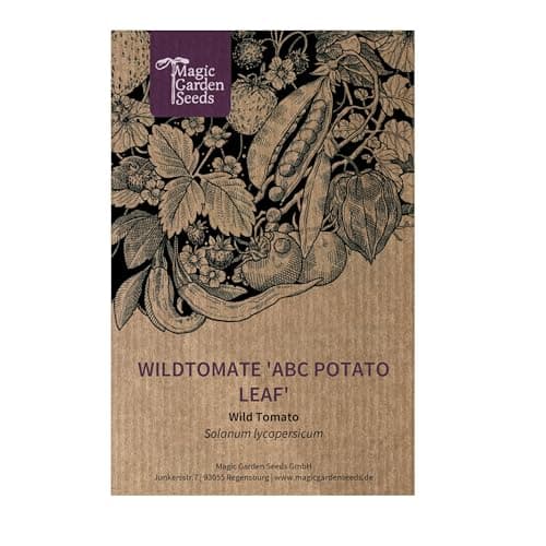 Image of Magic Garden Seeds - Wild Tomato 'ABC Potato Leaf' (Solanum lycopersicum) - Robust Rarity with "Potato Leaves" - Sweet-Aromatic & High-Yielding - Tomato Seeds for Garden and Pot