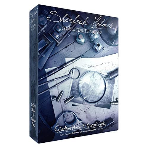 Image of Space Cowboys Sherlock Holmes Consulting Detective: Carlton House & Queens Park Board Game Ages 14+ 1-8 Players 60-120 Minutes Playing Time