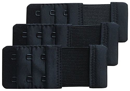 Image of Chanie Women Pack of 3 Soft Comfortable 2 Hooks Bra Extender,9.2cm x 3.8cm