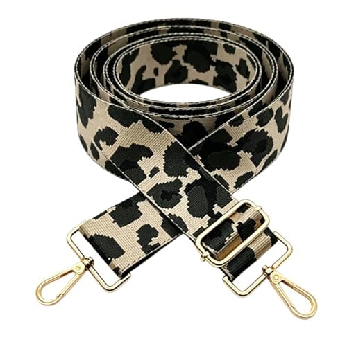 Image of Bag Straps UK Wide Shoulder Strap Replacement Decorative DIY Handbag Accessories with Leopard Print Pattern for Women JD001721