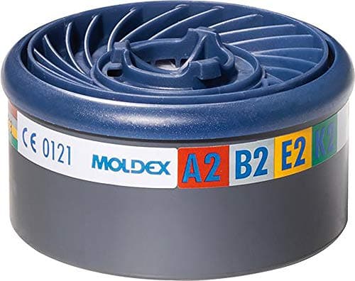 Image of Moldex 980001 Model 9800 Easylock 7000/9000 Series A2B2E2K2 Gas Filter, Pack of 2