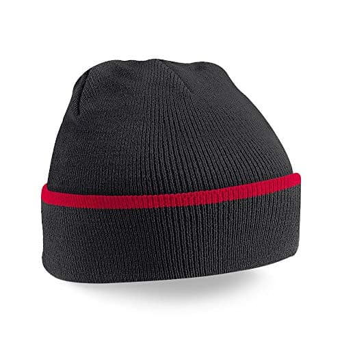 Image of Beechfield - Teamwear Beanie - Black/Classic Red