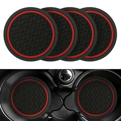 Image of 4PCS Car Cup Holder Coasters,2.75 Inch Anti-Slip Shockproof Car Coasters for Cup Holders,Non-Slip Dustproof Cup Holder Insert,Universal Insulation Cup Mats Accessories Interior for Most Cars