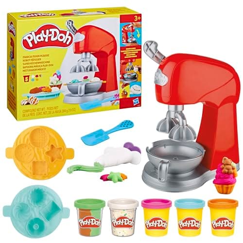Image of Play-Doh Kitchen Creations Magical Mixer Playset, Crafts for Kids, Toy Mixer with Play Kitchen Accessories, Arts and Crafts for Toddlers