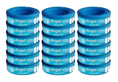 Image of Angelcare Nappy Bin Refill Pack Plus Pack of 18