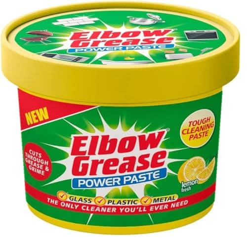 Image of Elbow Grease All Purpose Cleaning Paste | Bathroom, Kitchen & Outdoor Cleaner | Use on Sinks, Ovens, Baking Trays, BBQs and Grills, Hobs, Tiles, Glass & More (Lemon Fresh, 350g)