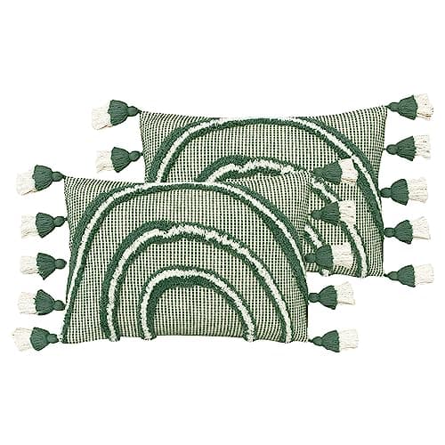 Image of furn. Rainbow Tuft Polyester Filled Cushions Twin Pack
