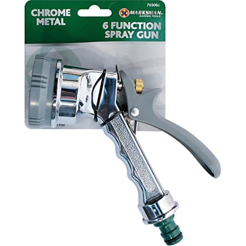 Image of New 6 Function Spray Gun Multi Garden Hose Watering Chrome DIAL Sprayer Metal | Multi USE 6 Pattern Water Spray Gun | Garden, LAWNS, Garage, Cars, Sheds