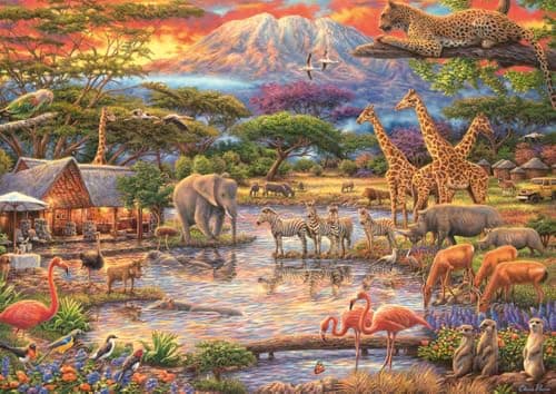 Image of Schmidt | Paradise under Mount Kilimanjaro (500 Pieces) | Jigsaw Puzzle | Ages 12+ | 1+ Players
