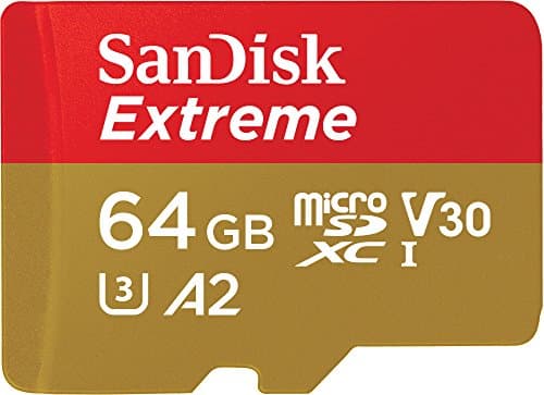 Image of SanDisk 64GB Extreme microSDXC card for Action Cams and Drones + SD adapter + RescuePRO Deluxe, up to 170 MB/s, with A2 App Performance, UHS-I , Class 10, U3, V30