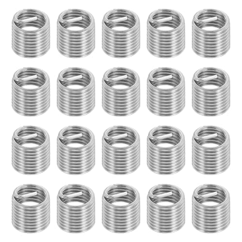 Image of PATIKIL Wire Thread Inserts 1/4-28 UNF 1.5D 9.6mm, 20Pcs 304 Stainless Steel Helical Coiled Wire Screw Threaded Sleeve Sheath for Mechanical Equipment Automotive Repairs