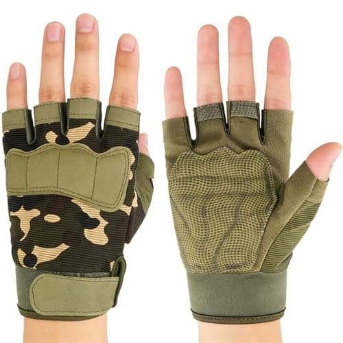 Image of Kids Half Finger MTB Cycling Gloves 12-14 Years Boys Girls Anti Slip Road Bike Fingerless Glove Breathable Padded Motorcycle Gloves Thick Climbing Sports Workout Glove Roller Skating Cycling Mitten