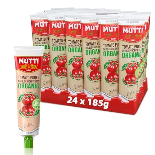 Image of Mutti Organic Double Concentrate Tomato Purée 185g, 24 pack
