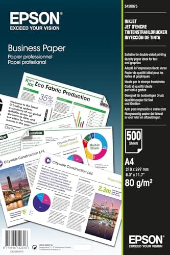 Image of Epson A4 Business Plain Paper (Pack of 500), C13S450075, White