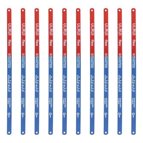 Image of 10 Pcs Hacksaw Blades, 300mm Hacksaw for Metal Cutting, High Carbon Steel, 18t+24t Durable Hacksaw Blades for Metal Cutting, PVC, Wood