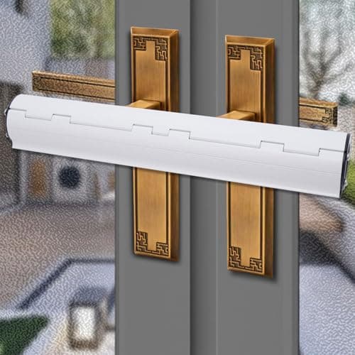 Image of Patio Door Security Lock, French Door Security Lock, Professional Door Handle Lock Patlock Door Safety Locks for French Double Doors Conservatory Doors (Without Alarm)