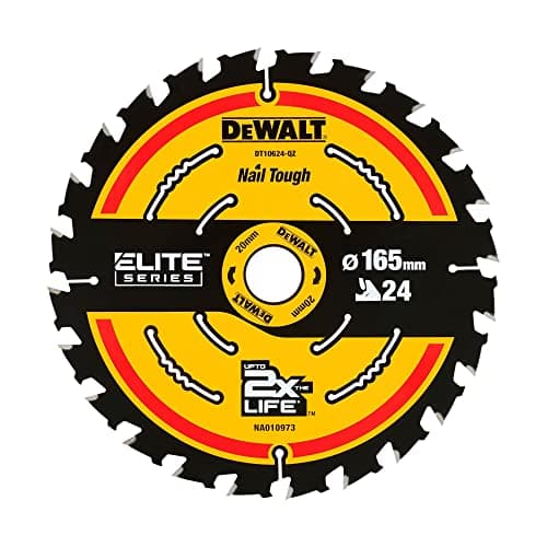 Image of DEWALT DT10624-QZ Premium Circular Saw Blade ELITE SERIES - 165 mm x 20 mm 24T