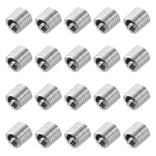 Image of sourcing map 20pcs Wire Thread Inserts 8-32 UNC 1.5D(1/4") 304 Stainless Steel Helical Type Coiled Thread Repair Kit Wire Screw Threaded Sleeve Sheath for Mechanical Equipment