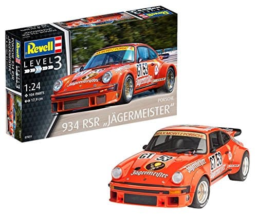 Image of Revell 07031 Porsche 934 RSR "Jägermeister" 1:24 Scale Unbuilt/Unpainted Plastic Model Kit