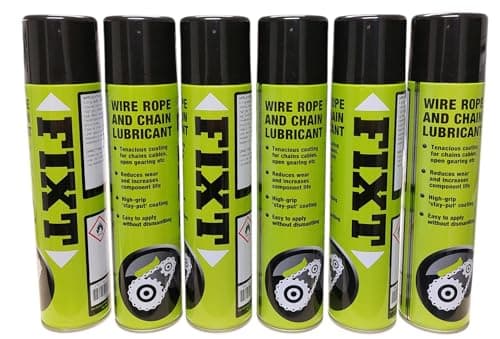 Image of WIRE ROPE AND CHAIN LUBE SPRAY 400ML X 6 CANS, HIGH GRIP SPRAY FOR CHAINS CABLES AND OPEN GEARING