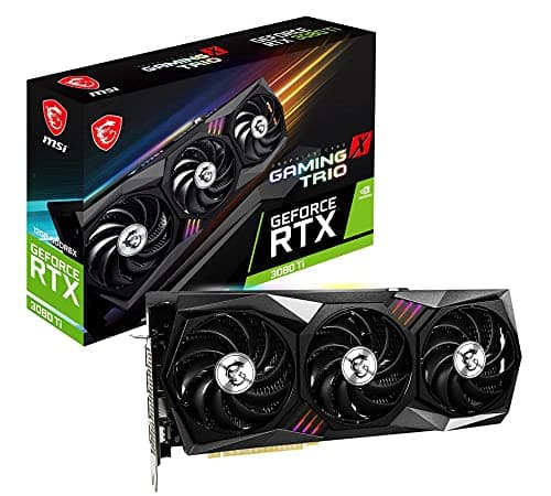 Image of MSI gaming GeForce RTX 3080 Ti X Trio 12G Computer Graphics Card 12GB GDDR6X 320-Bit HDMI/DP NVLink Torx Fan 3 Ampere Architecture OC, NVIDIA GPU