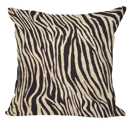Image of Orythyra Zebra Striped Printed Throw Pillow Case Cushion Cover Linen Pillowcases Pillow Cover Living Room Couch Bed Sofa Car Waist Cushion Cover Farmhouse 45X45 CM