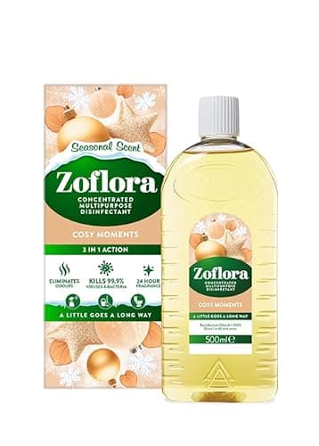 Image of Zoflora Cosy Moments Concentrated Disinfectant Liquid, 1 x 500ml, Warm & Inviting Scent, Antibacterial & Multi-Surface Cleaner, Kills 99.9% of Germs