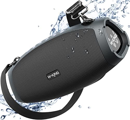 Image of W-KING Bluetooth Speaker, 120W Max Portable Loud Speakers Wireless Bluetooth Boombox, 70W IPX6 Waterproof Outdoor Party Large Big Speaker, Triple Passive Radiator/Subwoofers*2-Deep Bass/42H/TF/AUX/EQ