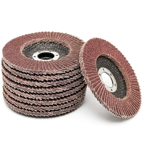 Image of Dunnet Tools Heavy Duty Flap Disc for Angle Grinder - 80 Grit Aluminium Oxide Grinding and Sanding Disc for Metal, Wood, Plastic, and Woodworking - Angle Grinder Discs Attachment - (Single 115mm)