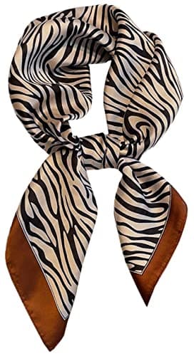 Image of MAIRY Bandanas for Women Satin Hijab Scarf for Women Silk Neck Scarfs Lightweight Zebra Headscarf Headwear Fashion Neckerchief Scarves,70131