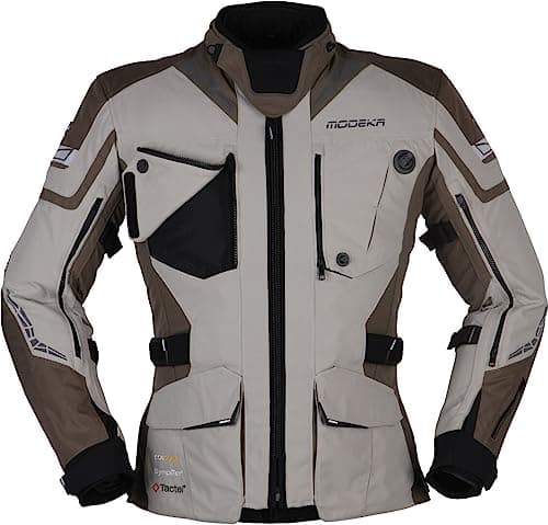 Image of Modeka Motorcycle Jacket Panamericana II 3-in-1 Textile Jacket for Men, Grey/Black, LXL