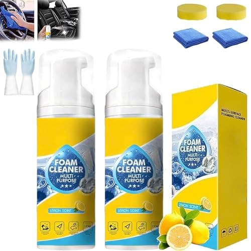 Image of Autogo Foam Cleaner, 4-in-1 Multi-enzyme Foam Cleaner, Powerful & Multipurpose Car Interior Foam Cleaner Spray, Professional Deep Cleaning for Car Interior, Kitchen, Bathroom & Sofa (2Set)