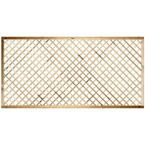 Image of Diamond Standard Elite Alderley, 6ft x 3ft Fence Panel Trellis Topper Wooden Lattice | Decorative Fencing Topper for Outdoor Garden Wall, Pergola, & Arch (Wide: 182.8cm x High: 90cm)