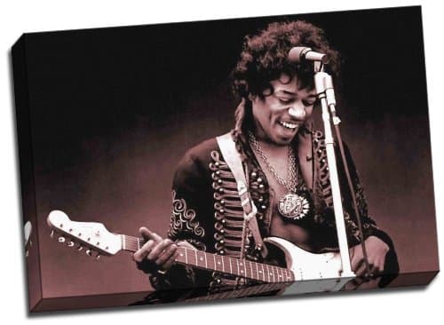 Image of Jimi Hendrix Canvas Art Print Framed Picture Large 20x30 Inches A1