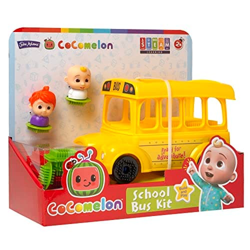 Image of John Adams | Fun Bricks CoComelon School Bus Kit: Build and play! | Preschool Building Blocks | Ages 2+
