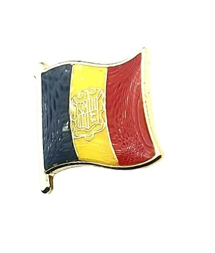 Image of Andorra Metal Enamel Country Flag Pin Badge