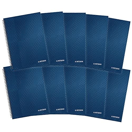 Image of Summit A4 Notebook, Hardback Wirebound, Ruled, 160 pages, Blue (Pack of 10)
